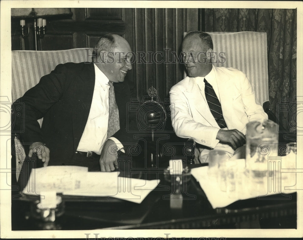 1934 Press Photo Don R Richberg & James A Moffett at National Press Club- Historic Images