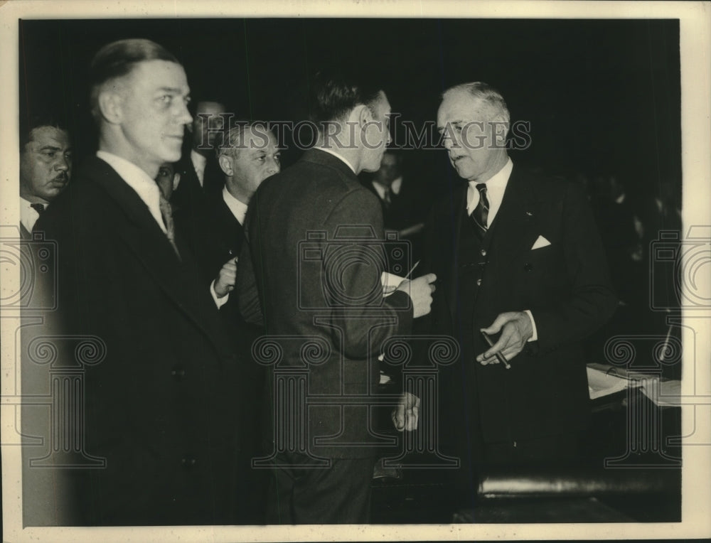 1934 Press Photo Senator Warren T Thayer of NY & fellow lawmakers in Albany