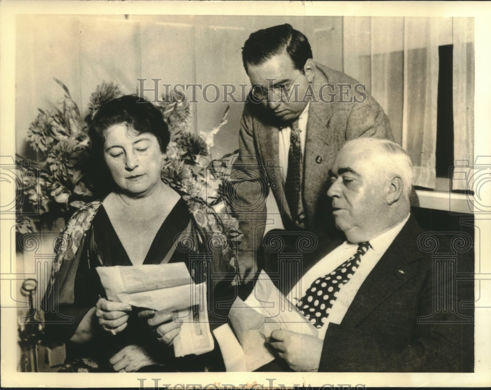 1934 Press Photo Harry Nice finally wins the gubernatorial race with his family