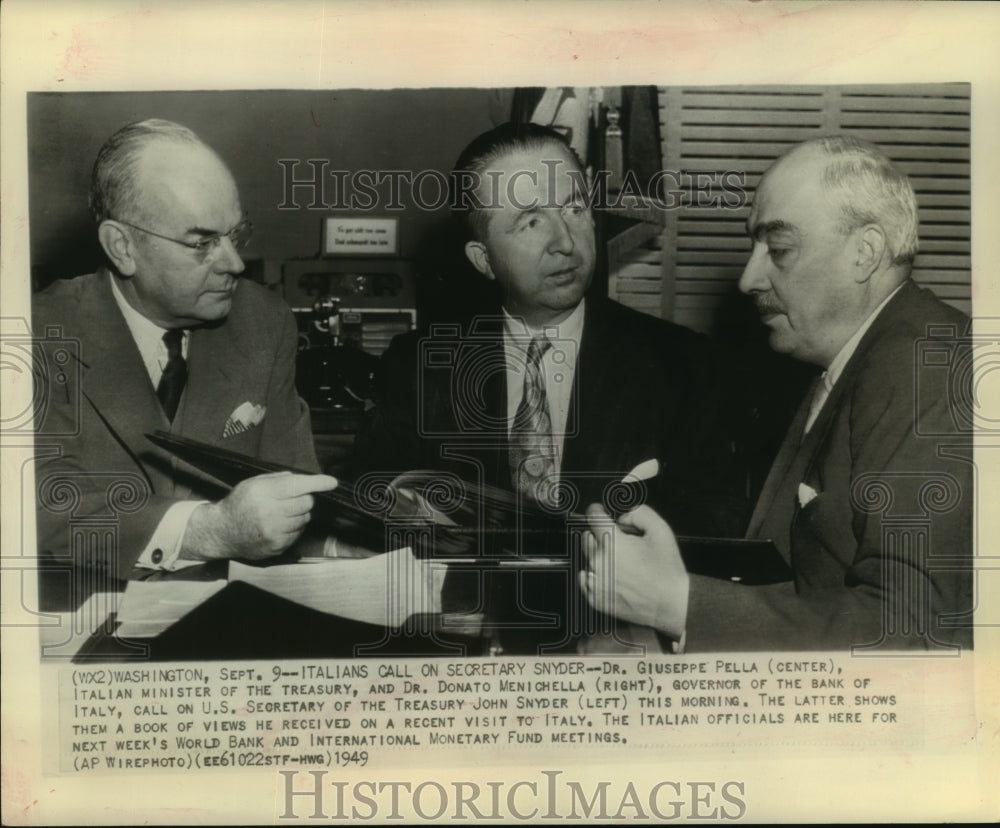 1949 Press Photo Italian Officials to Attend World Bank & Intl Fund Meetings