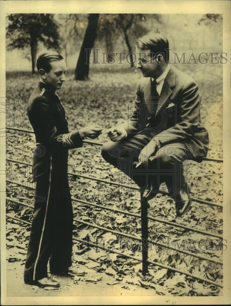 1932 Press Photo Samuel Insull Jr Returns to U.S. Instead of Joining Father