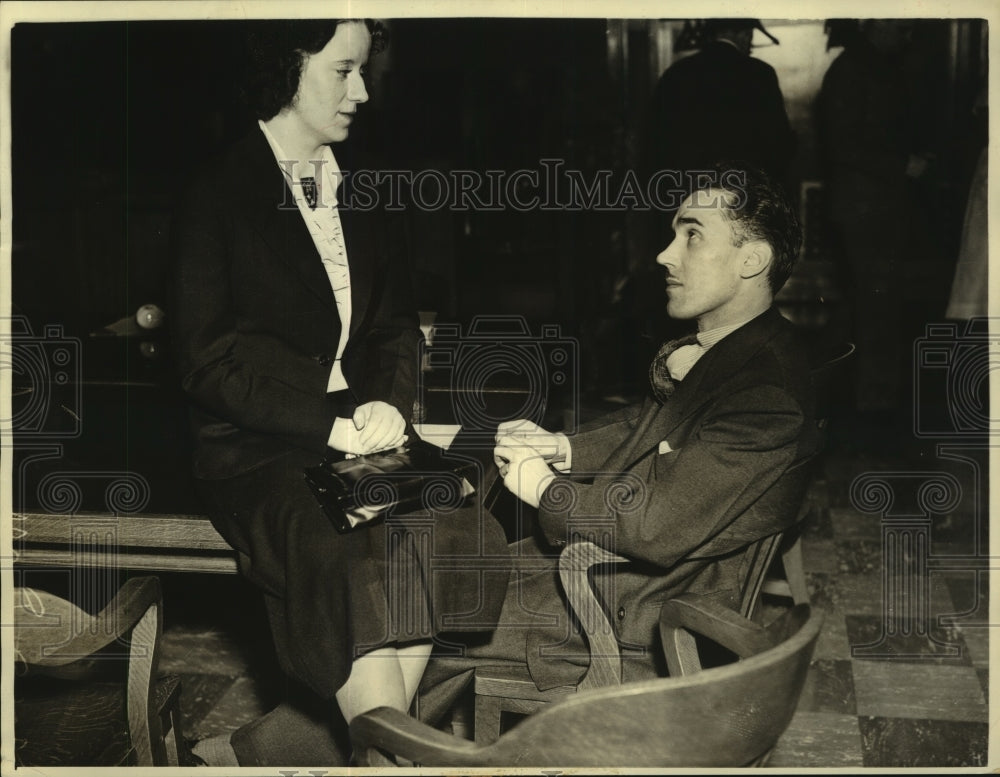 1938 Press Photo Dell Richardson accused of bathtub murder case - sba25443