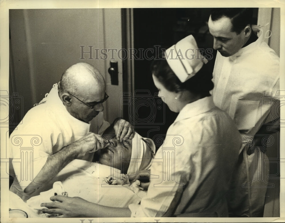 1937 Press Photo Barry Staunch nose operation to be like his Twin Brothers again- Historic Images