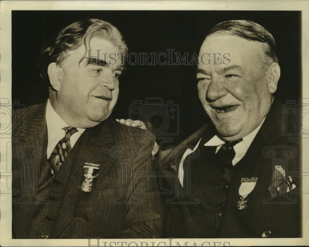 1940 Press Photo Hugh Johnson and John Lewis at United Mine Workers Convention