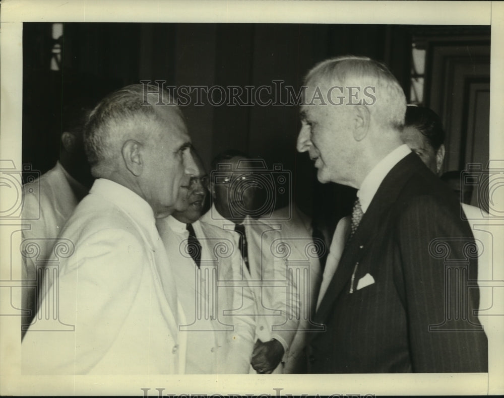 1940 Press Photo US Secy of State Cordell Hull & Cuban Frederico Bru