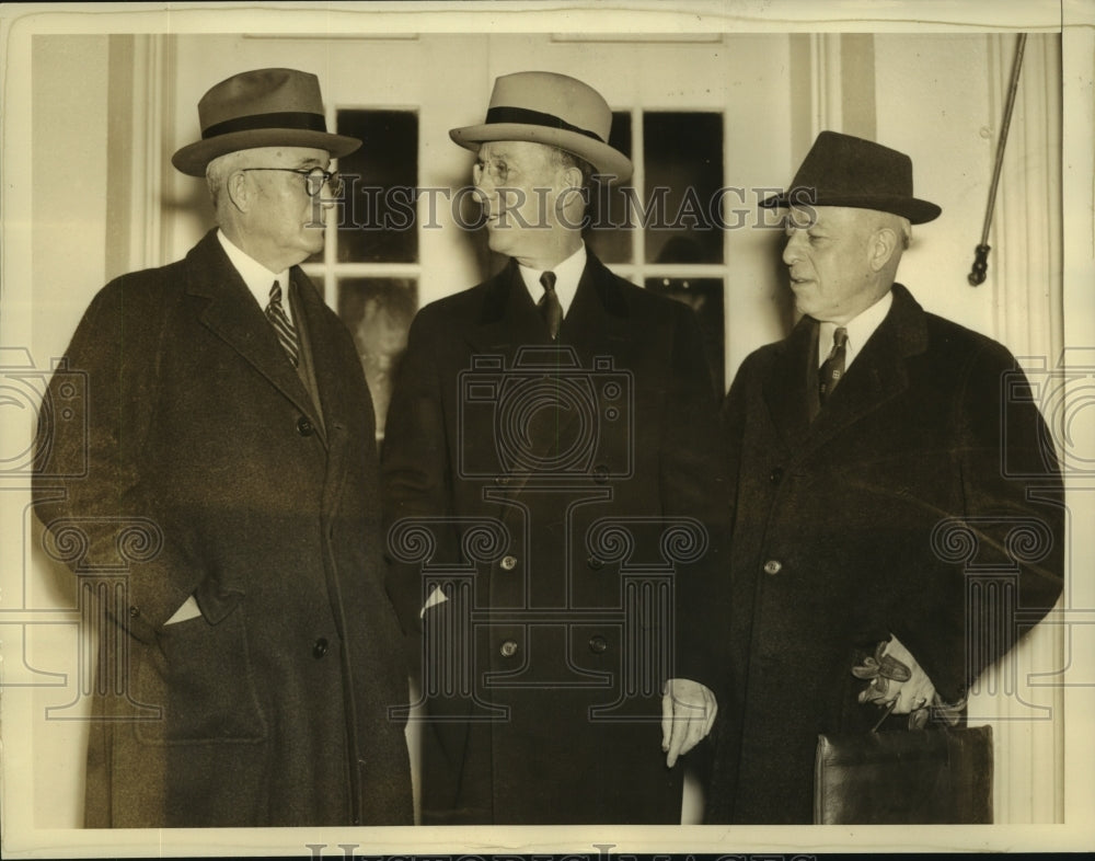 1938 Press Photo Utility company heads at White House Carpenter, D Green A West