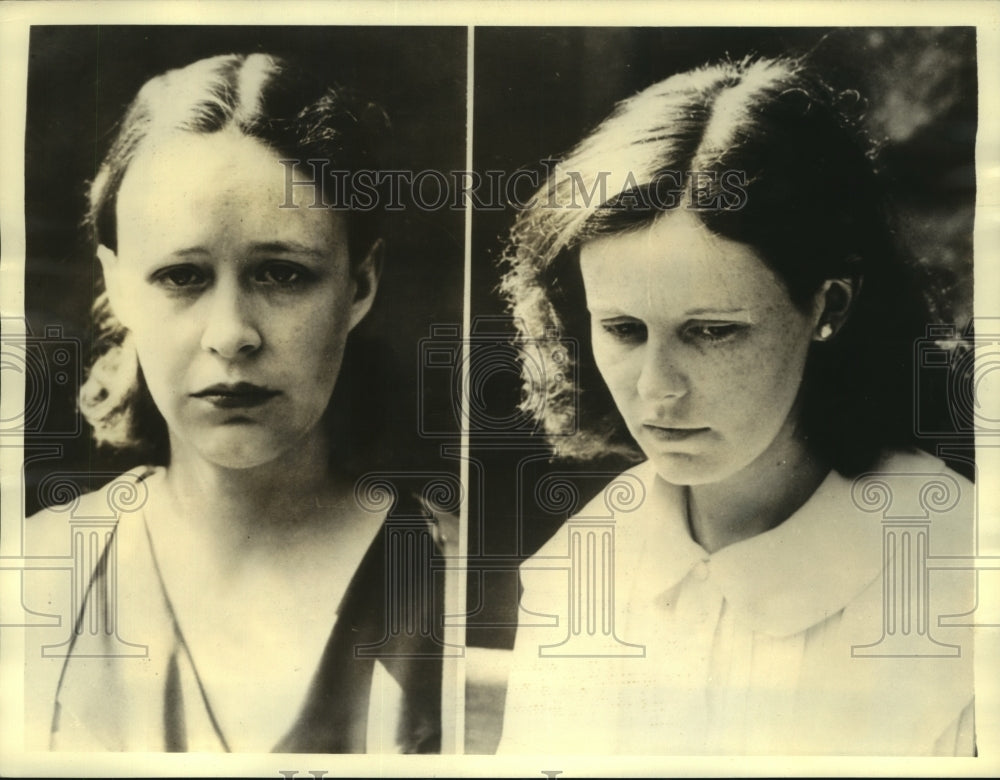 1935 Press Photo Flossi and Loretta Jackson Are Suspects In Dickerson Murder- Historic Images