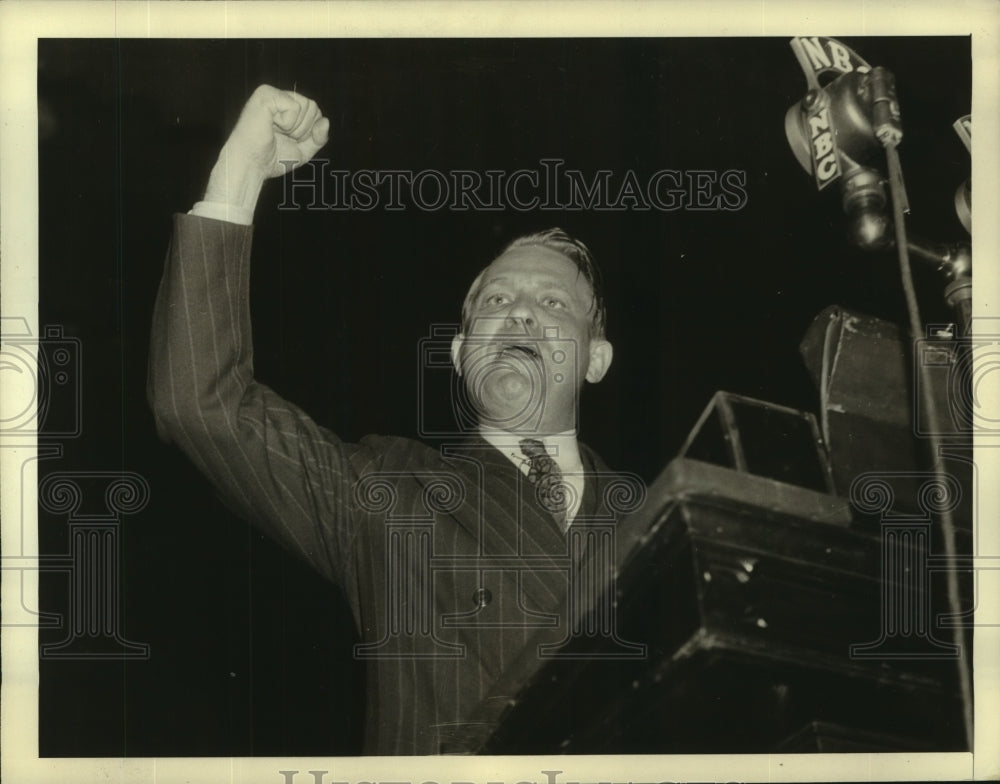 1938 Press Photo Representative Martin Dies speaks at the Herald Tribune Forum- Historic Images