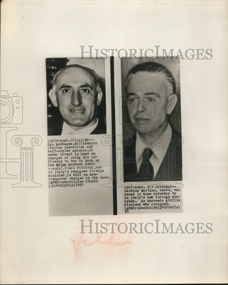 1954 Press Photo Gaetano Martino named Italy's New Foreign Minister - sba26213- Historic Images