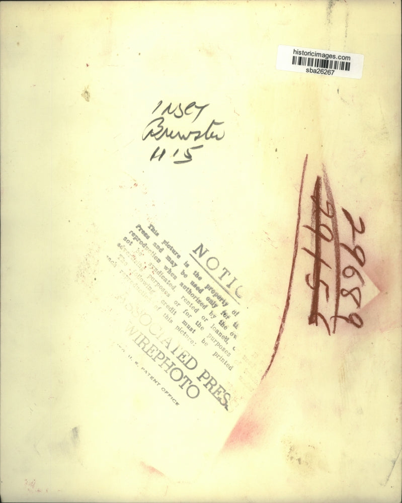 1947 Press Photo Senator Owen Brewster listens during the Senate War hearing