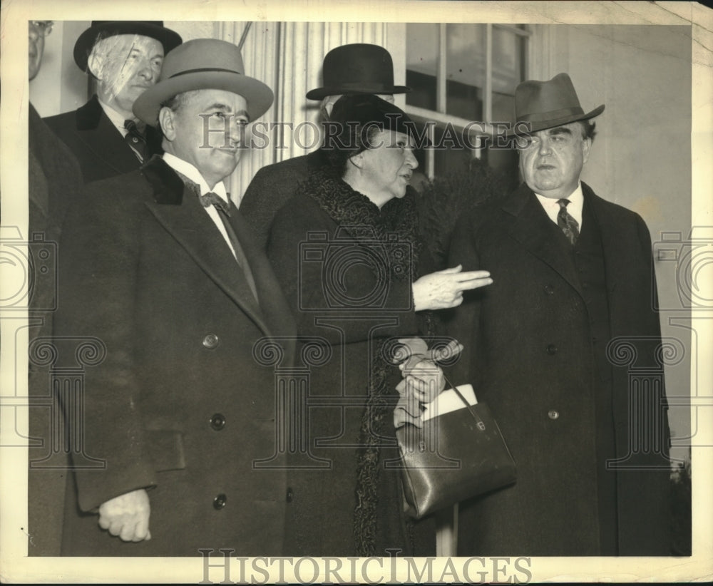 1939 Press Photo Union Labor leaders and Labor Secretary at White House Meeting- Historic Images