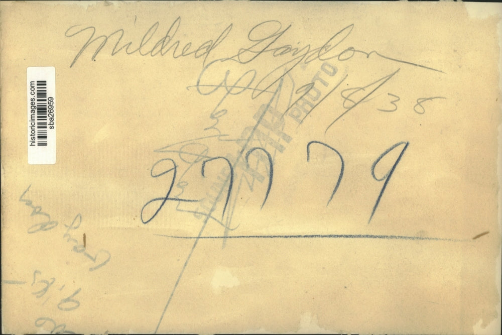 1938 Press Photo Close up of Mildred Gaylon - sba26959