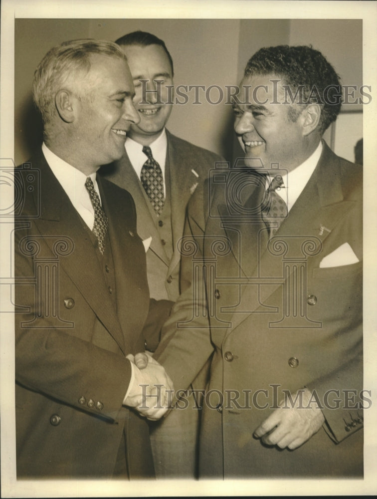 1940 Press Photo Illinois Candidates Dwight Green & C Wayland Brooks celebrate