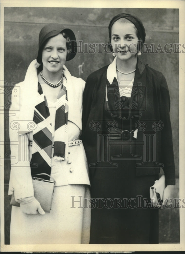 1931 Press Photo retired golf champ Miriam Tyson and protege, Betty Bruen