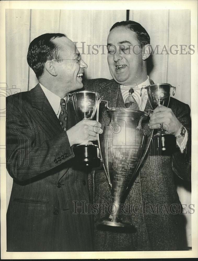 1939 Press Photo Albert Weiss, Walter L Jacobs win National Open Pairs of Bridge- Historic Images