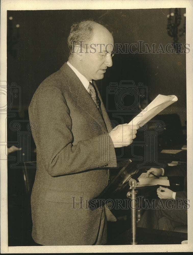 1933 Press Photo Acting Treasury Secretary Henry Morgenthau testifies