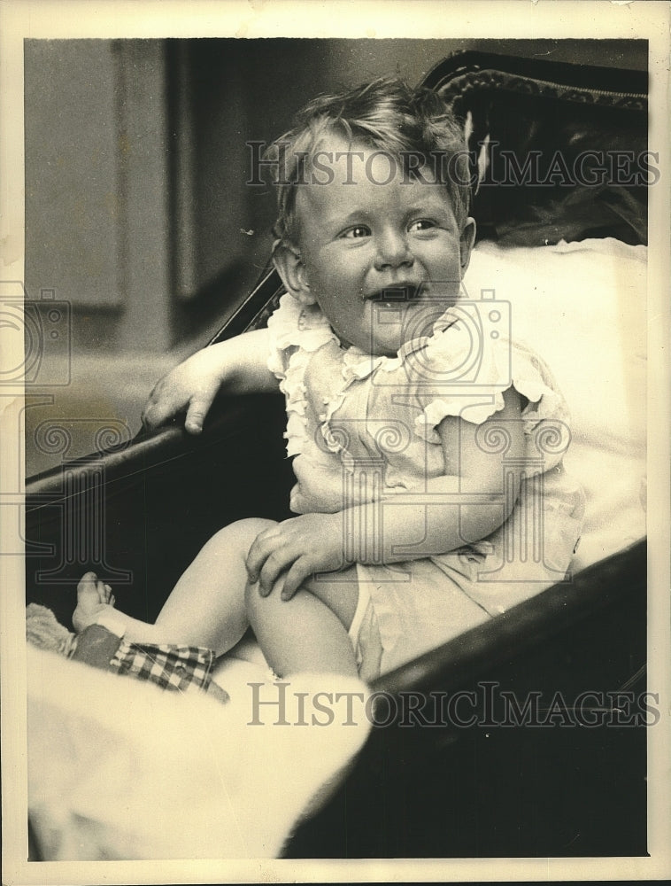 1936 Press Photo William Astor age 10 months returned to NYC from Europe