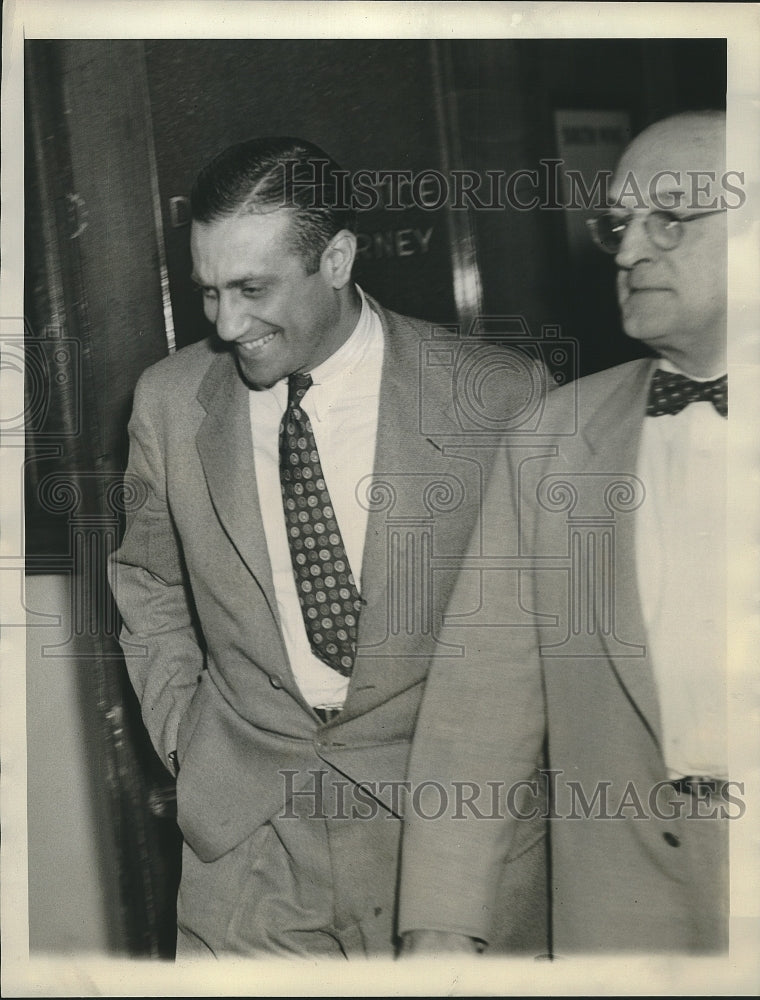 1941 Press Photo NJ Cladakis released from jail after arrest for scalping ticket