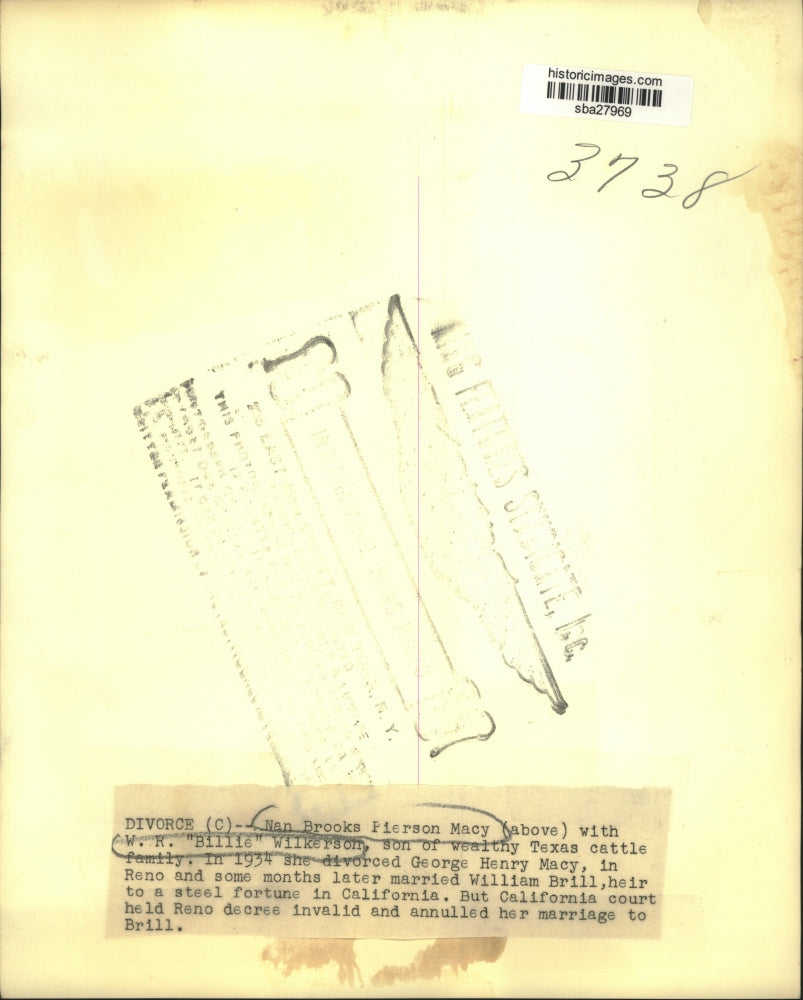 Press Photo Nan Brooks Pierson Macy & WR Billie Wilkerson of Texas - sba27969