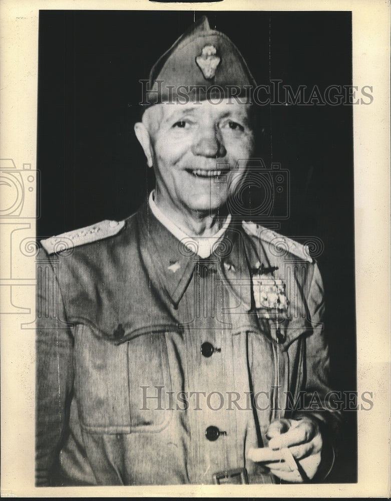 1943 Press Photo Marshall Pietro Badoglio of Italy at Allied Military conference