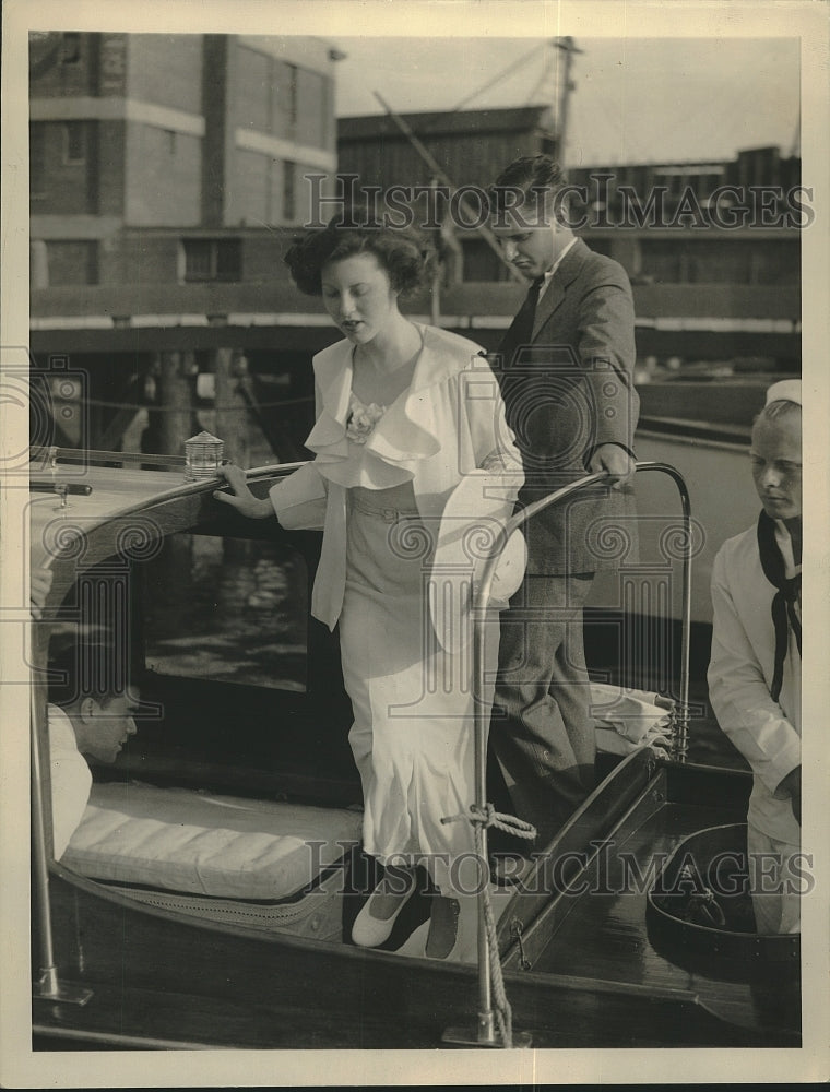 1934 Press Photo Mr & Mrs John Jacob Astor the former Ellen Tuck French