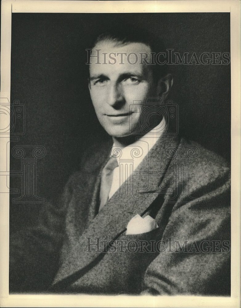 1943 Press Photo Edward Weeks, editor of Atlantic Monthly who visited England
