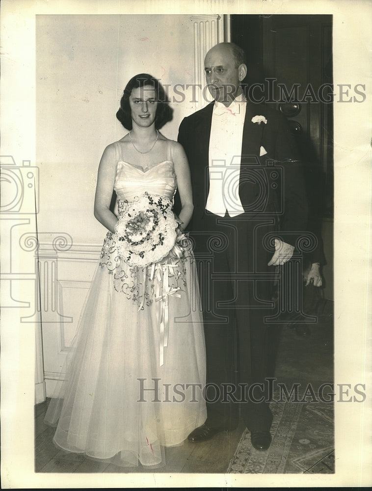 1940 Press Photo Joan Morgenthau & father Secretary of Treasury Henry Morgenthau