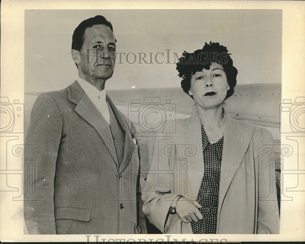 1944 Press Photo Norman Armour named US Ambassador to Spain and his wife