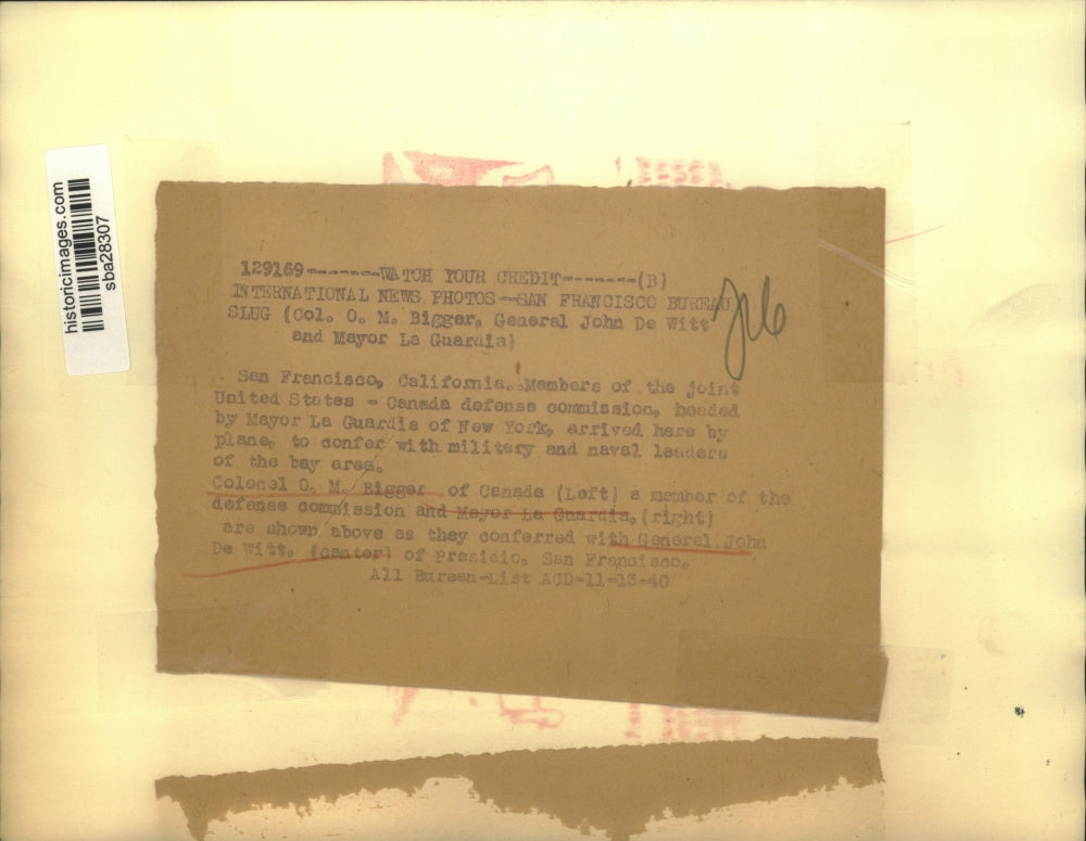 1940 Press Photo Joint US Canada defense commission meet in San Francisco