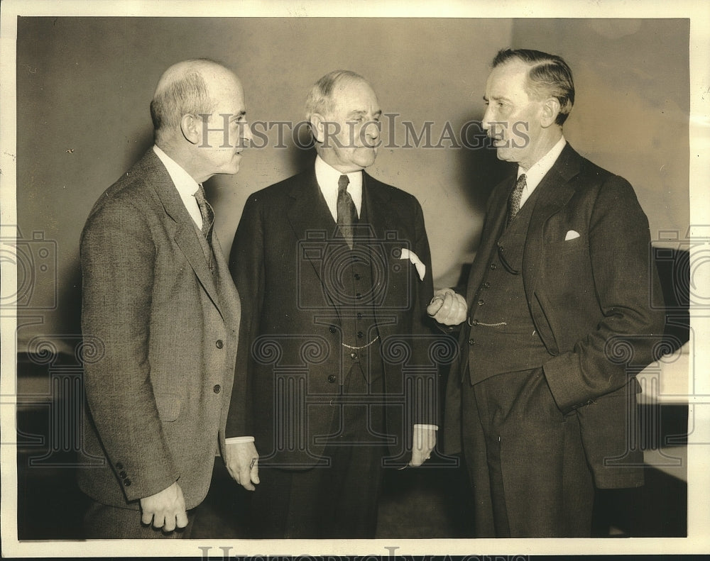 1936 Press Photo William Connery, Sen Marcus Coolidge and Daniel McCarmack