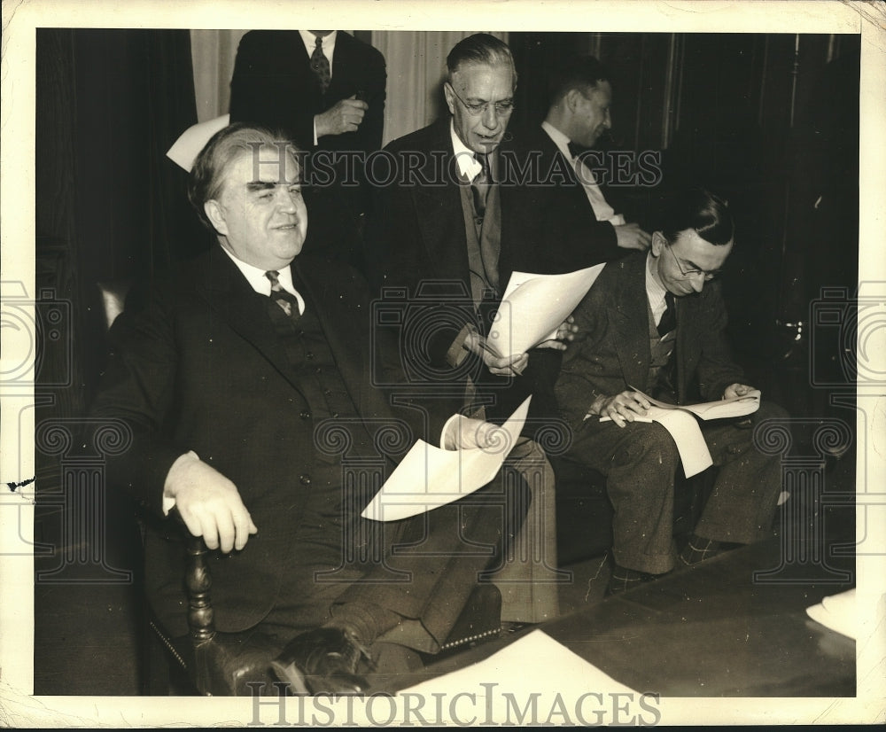 1938 Press Photo CIO Leader John Lewis announces support of Candidate