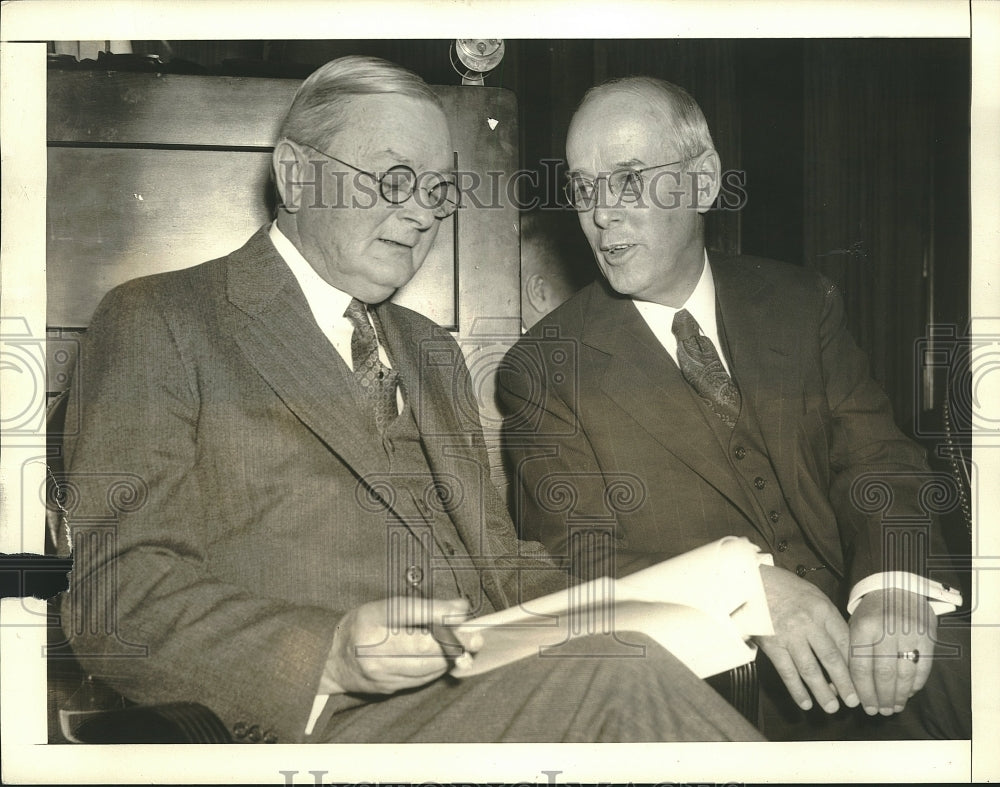 1940 Press Photo William L Austin Director of Census & Sen Charles W Tobey