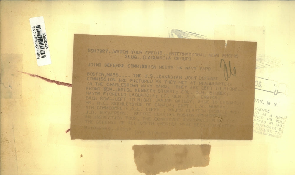 1940 Press Photo US Canadian joint defense commission meets in Boston