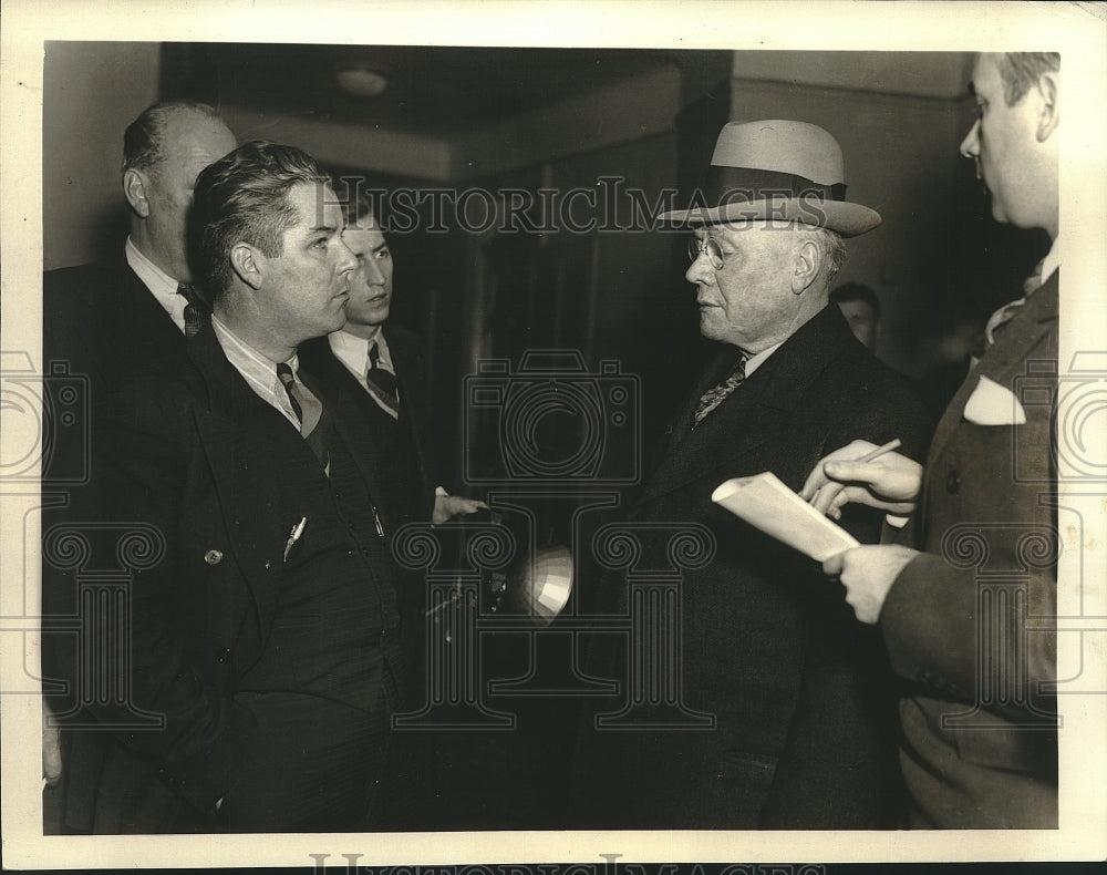 1937 Press Photo AFL president William Green after conference with JL Lewis