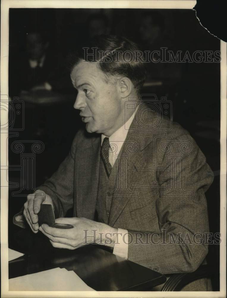 1938 Press Photo Warren J. Madden appearing before the Senate, Washington DC
