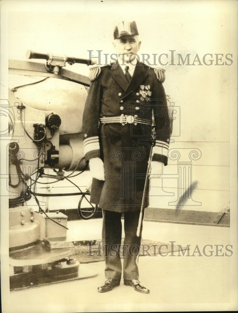 1934 Press Photo Admiral Andrew T Long involved in munitions probe - sba28944