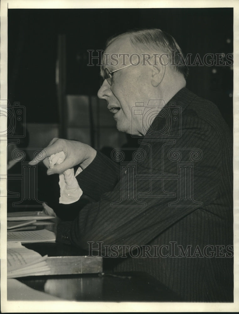 1940 Press Photo AFL Pres. William Green as witness at House investigation