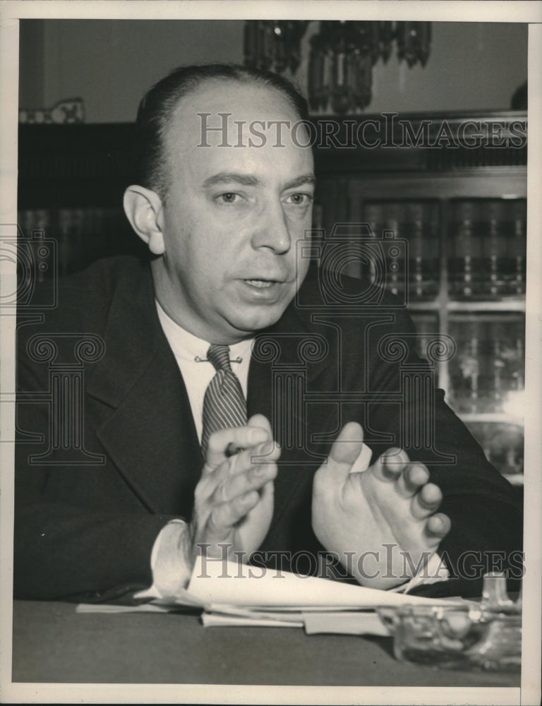 1946 Press Photo Wilson Wyatt urges homes for WWII veterans and families