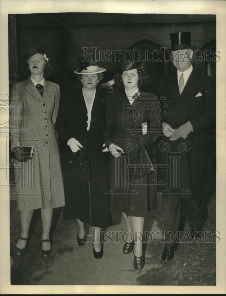 1939 Press Photo Postmaster James A Farley & Family After Easter Services