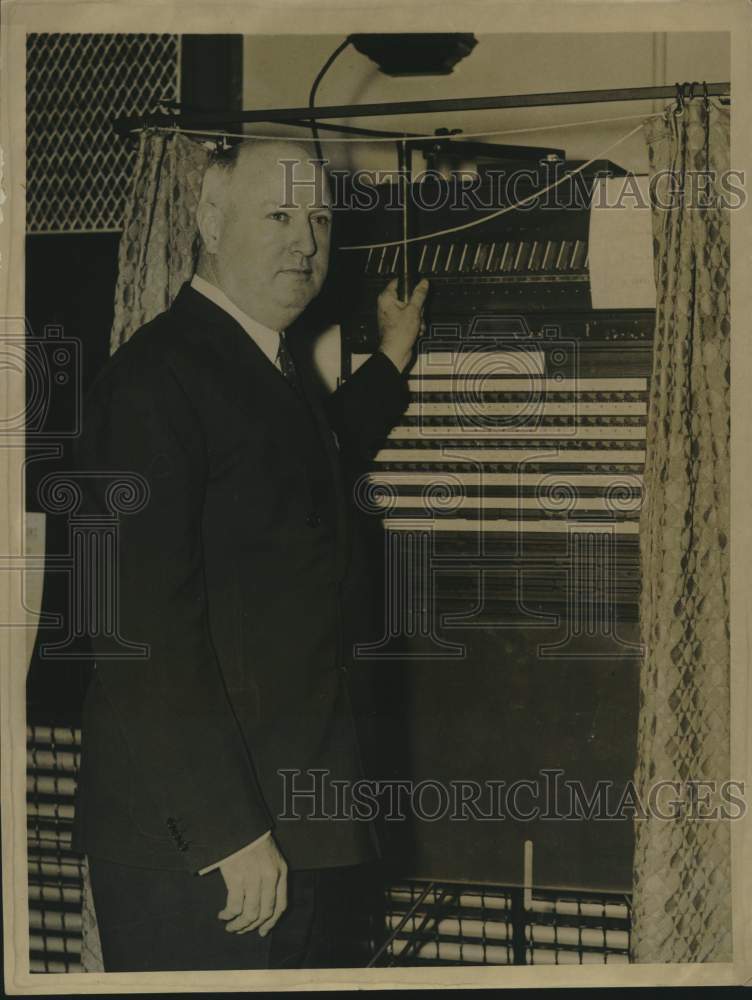 1936 Press Photo James A. Farley casts his vote for President, New York- Historic Images