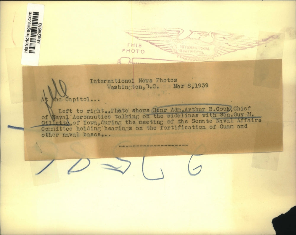 1939 Press Photo Officials Hold Hearings on Fortification of Guan & Other Bases