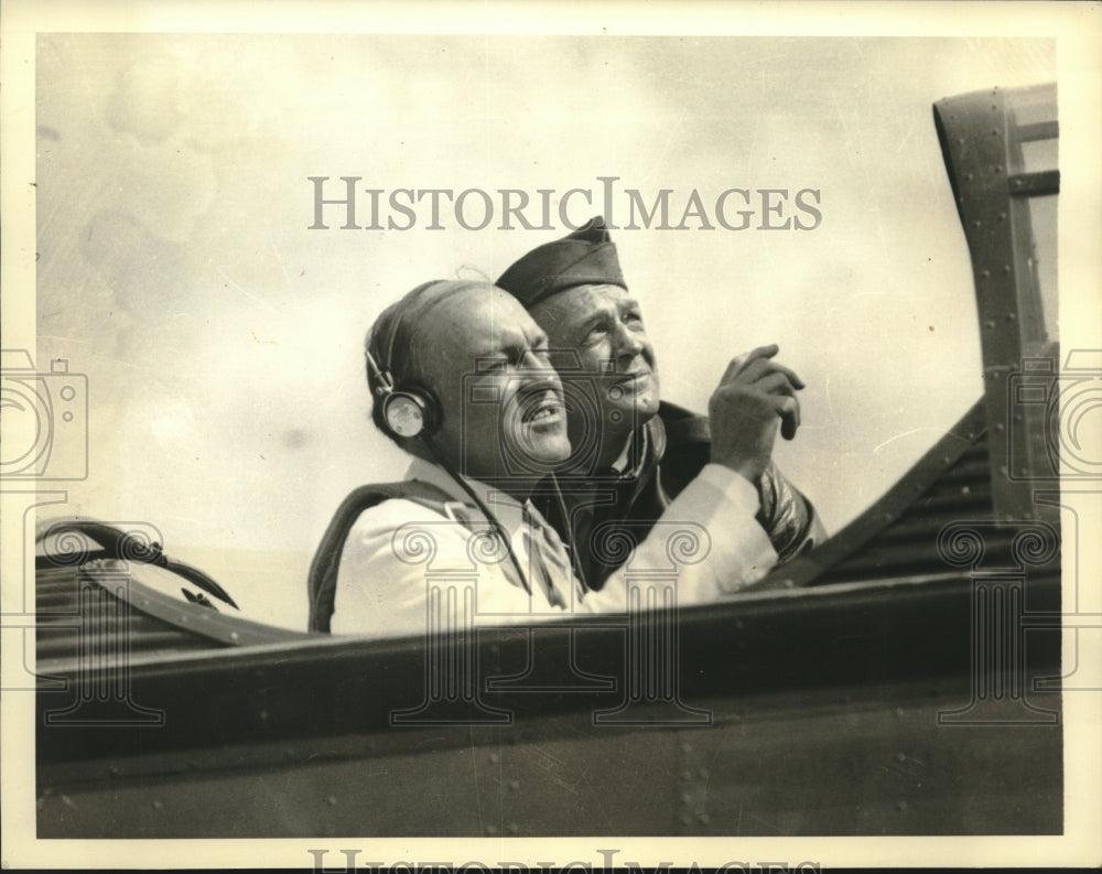 1936 Press Photo Acting Secretary of War Harry Woodring & Lt Col Henry Arnold