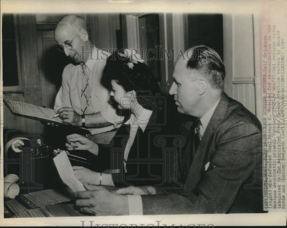 1946 Press Photo Leif Erickson with Margie Hovde & Charley Redpath - sba30032