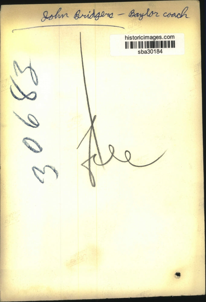 Press Photo John Bridges,Baylor coach - sba30184