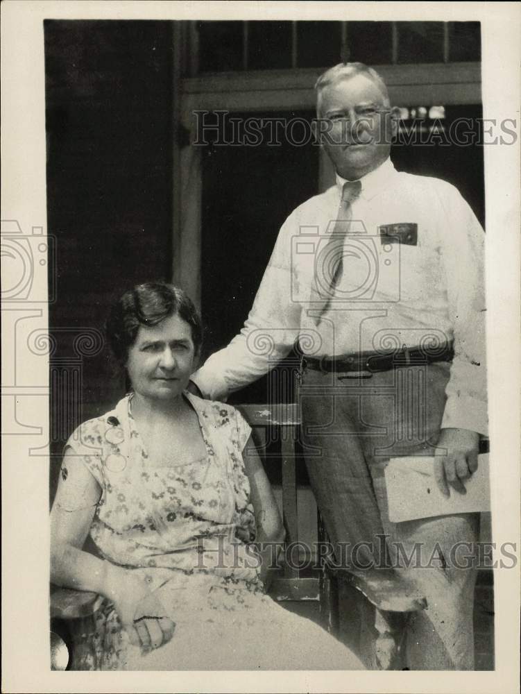 1930 Press Photo Representative John Nance Garner of Texas with Wife in Uvalde- Historic Images