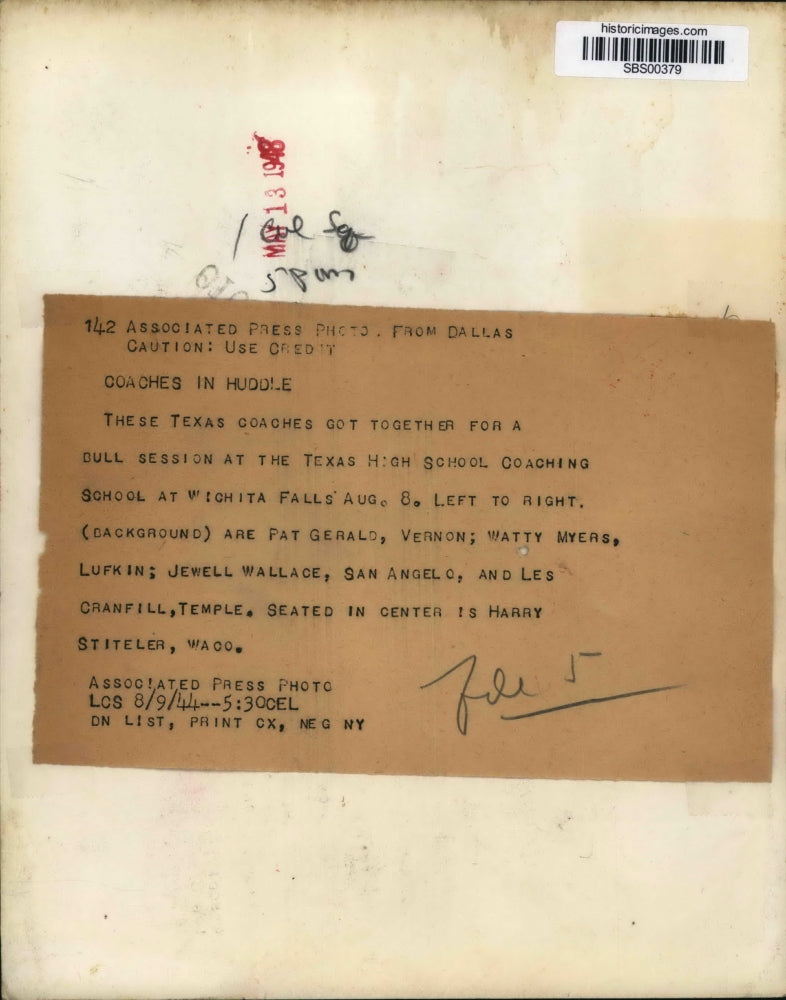 1944 Press Photo Coaches at the Texas High School Coaching School - sbs00379