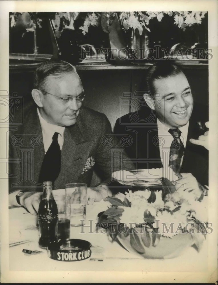 Undated Press Photo Damon Runyon Columnist of Hearst Newspaper & Morton Downey- Historic Images