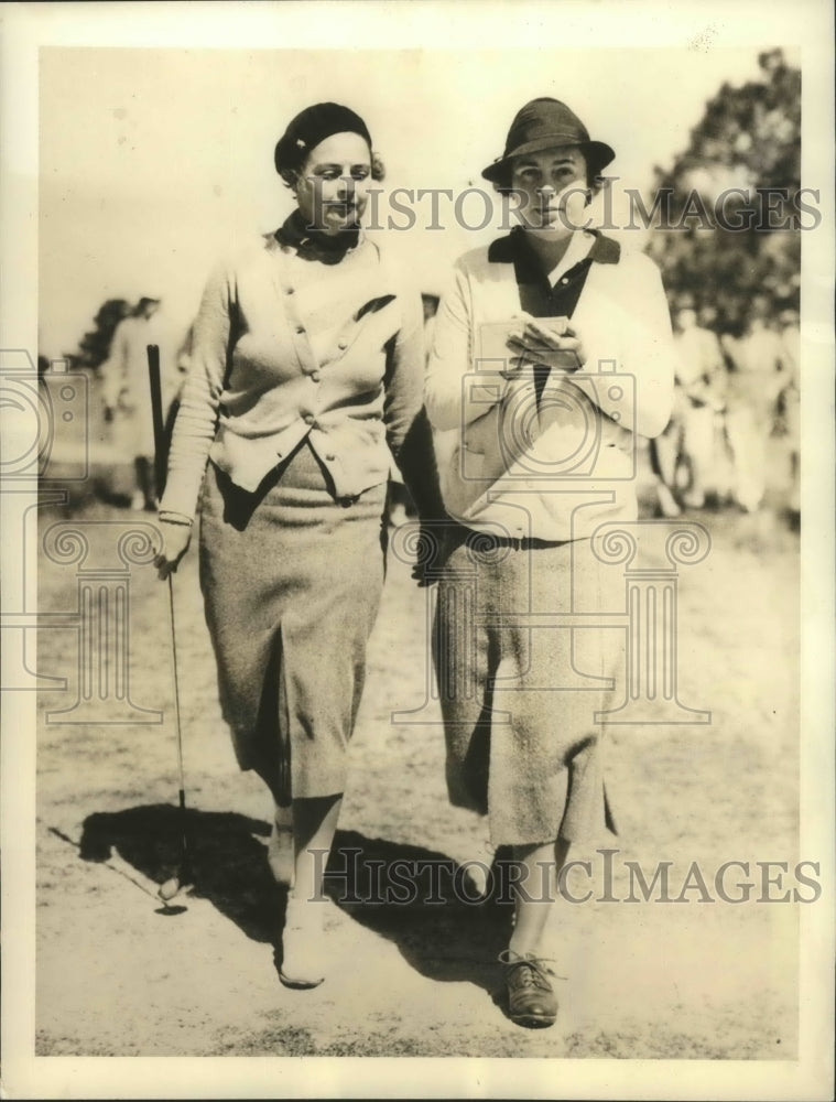 Undated Press Photo Bernice Wall in Women's North & South Open Gold Tourney- Historic Images
