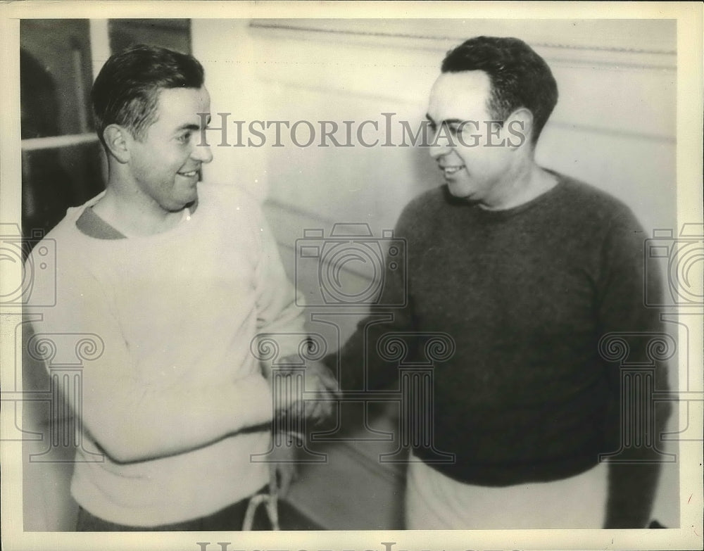 1936 Press Photo Don Strachan & Neil Sullivan,Country Club Stars of Philadelphia- Historic Images