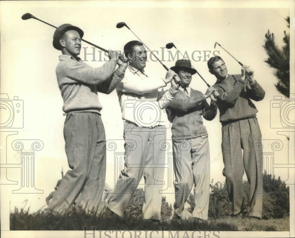 Undated Press Photo Golfers at Lake Merced in the National Match Play Open- Historic Images